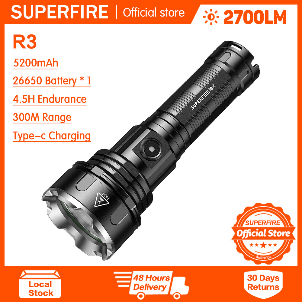 Superfire R3 Đèn pin Led 36W(P90) công suất cao đèn siêu sáng ngọn đuốc cho ngoài trời