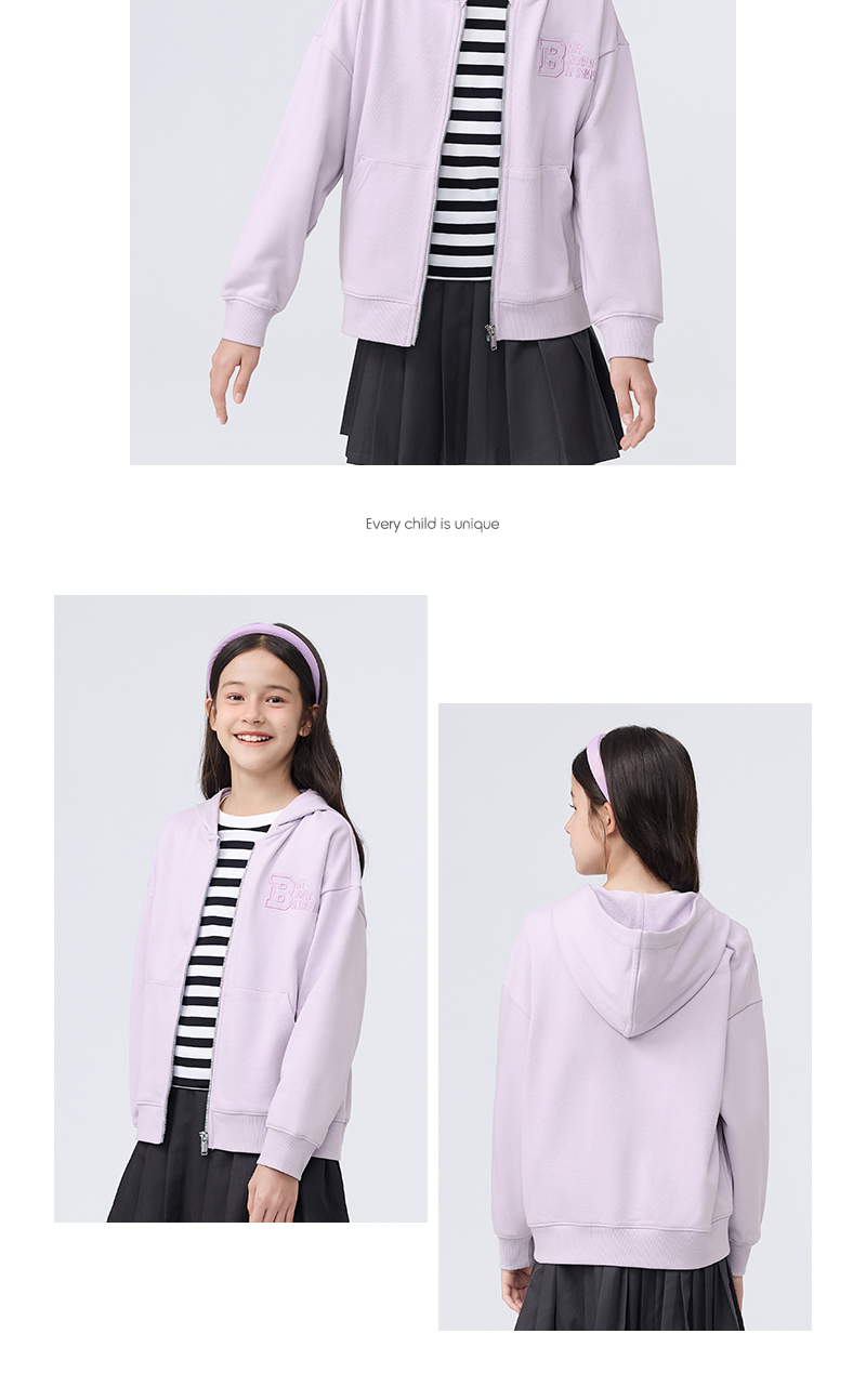 Balabala Children's Clothing Children Jacket Autumn Summer Large Boys Girls Zip-Up Hoodie Everyday Versatile · v2