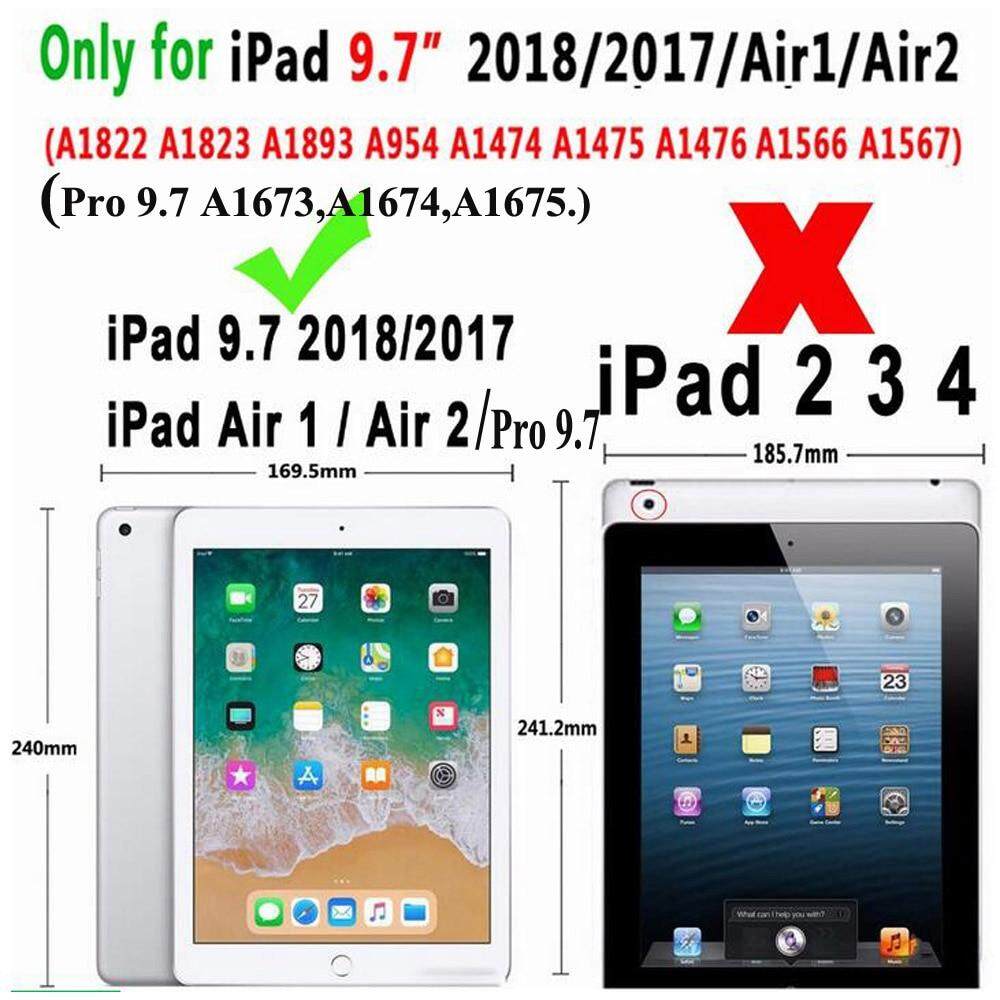 Mới Cho iPad 9.7 2017 2018 A1893 Vỏ Bọc Bàn Phím Bluetooth Không Dây Cho iPad  5 / 6 / Air / Air 2 / Pro 9.7 Bàn Phím + Phim + Bút | Lazada.vn