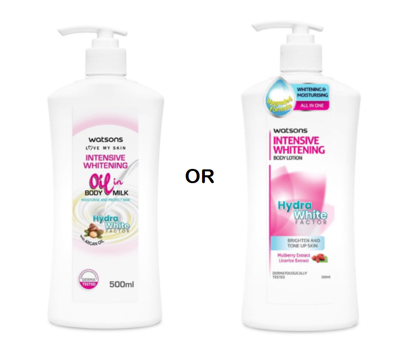 Gambar WATSONS Intesive Whitening Oil In Body Milk   Hydra White (500ml)