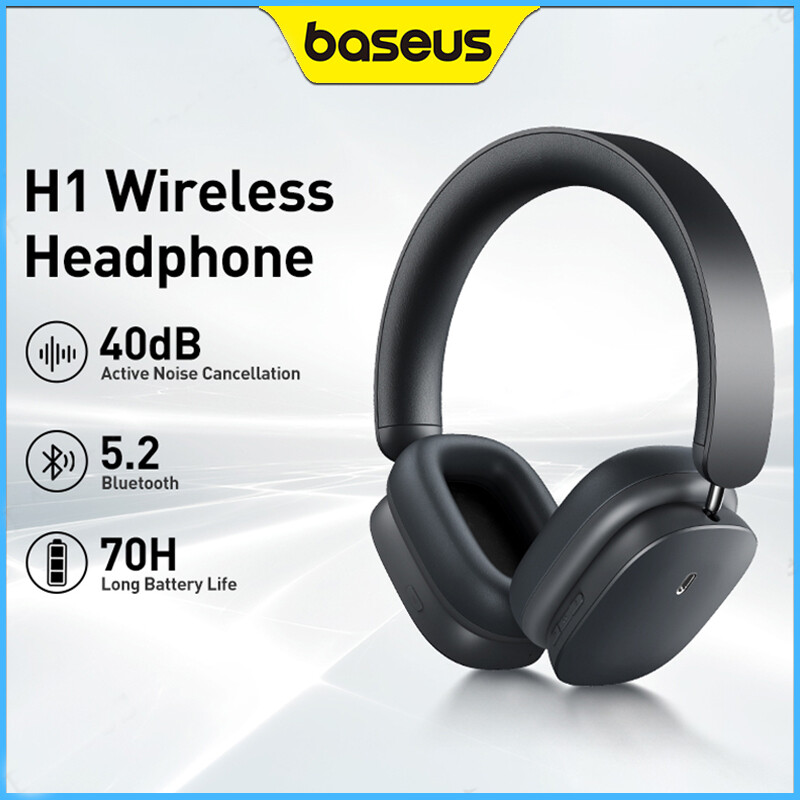 Baseus tai nghe không dây h1 anc tai nghe nhét tai bluetooth 5.2 40mm chống ồn hybrid 40db