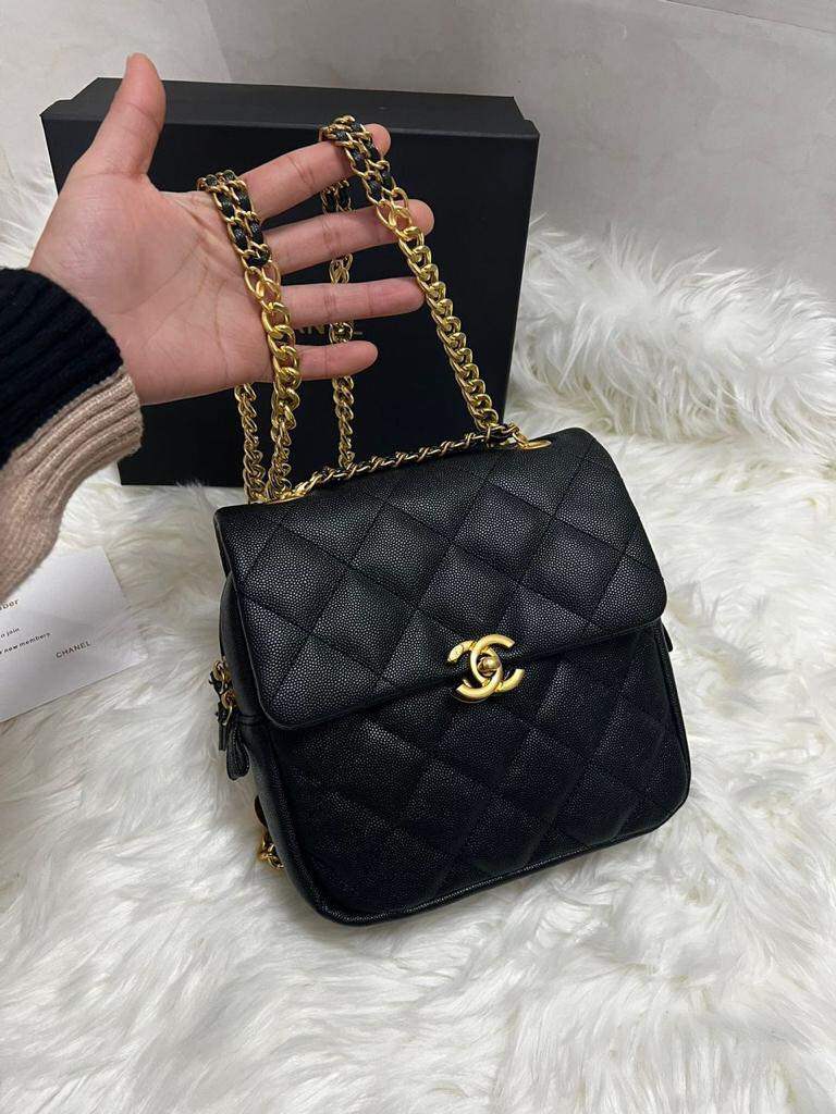 Small Bagpack for Women Ladies Original Chanel Beaute VIP Gold Chain  backpack