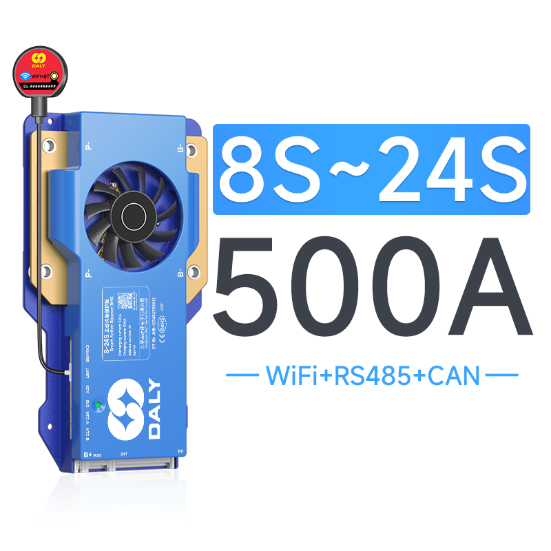 Daly thông minh 1A hoạt động cân bằng 4-24S 40-500a Wifi BMS có thể được xây dựng trong Bluetooth Li