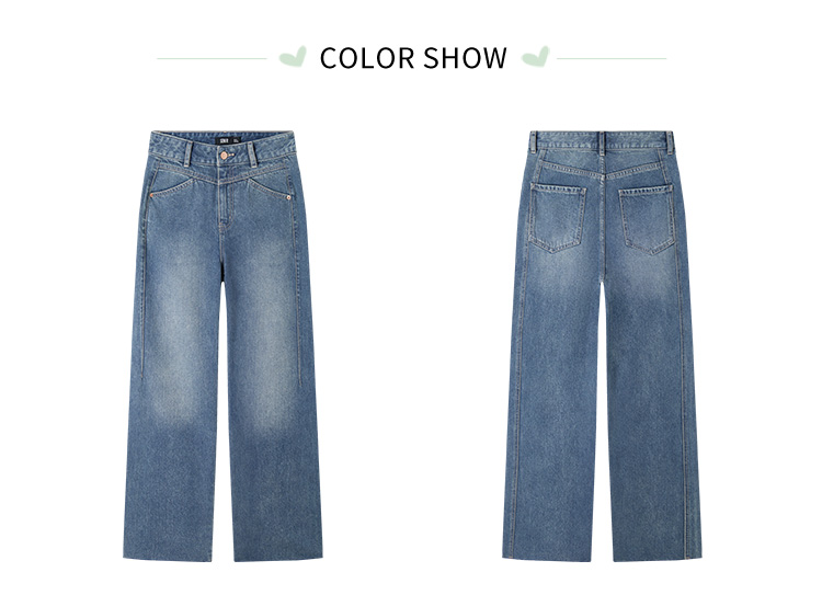 Semir Jeans Damskie Cool Valiant Wind Dragged Spodnie Retro 2024 Spring New Cover Meat Thin Raw Edge Proste spodnie rekreacyjne