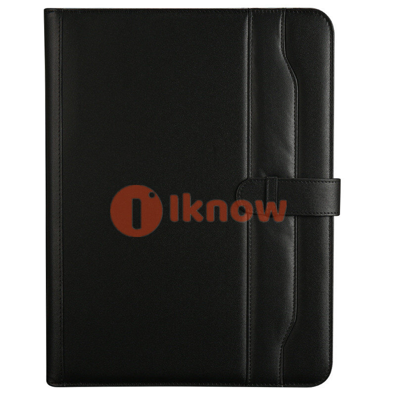 I know Multifunctional A4 Folder Portable Snap Bag Office Storage Binder Business Leather Briefcase