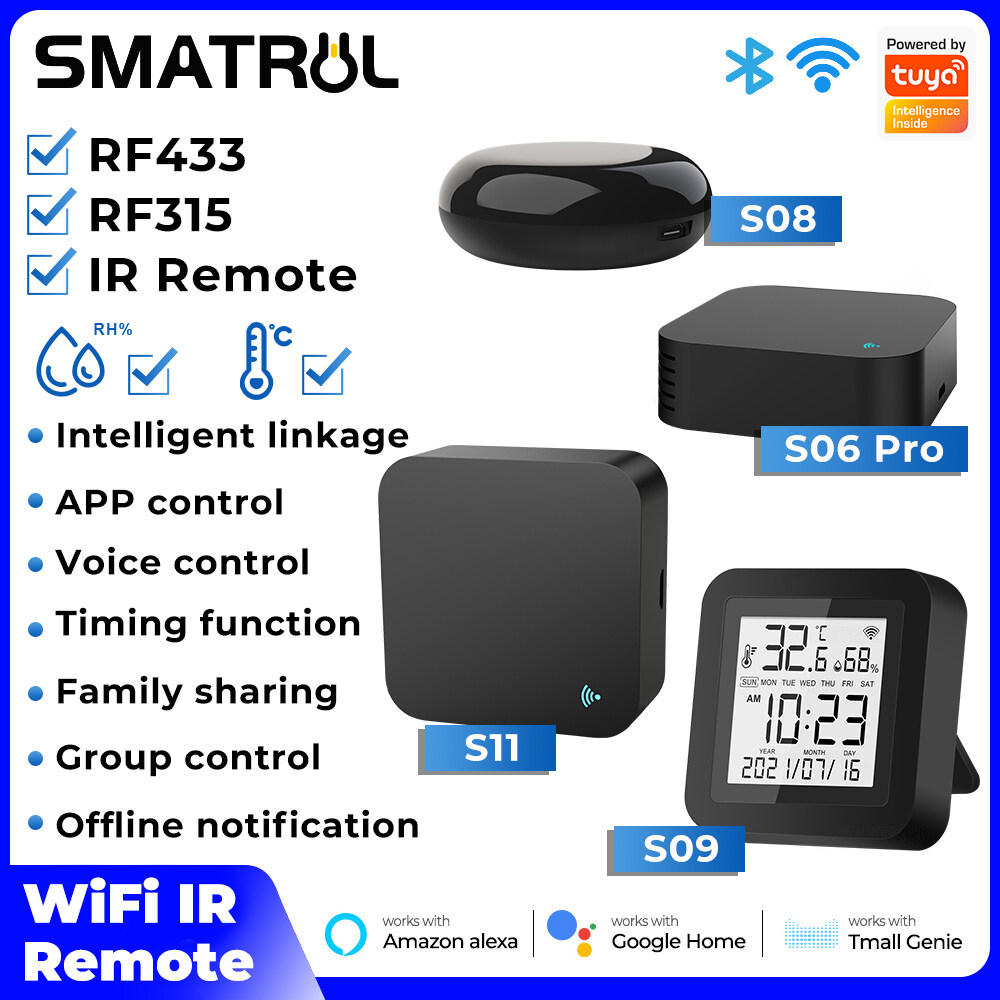 Smatrul tuya Wifi IR điều khiển từ xa, S06 Pro S08 S09 S11, cho máy điều hòa TV, thông minh hồng ngoại gia đình điều khiển từ xa đa năng cho Alexa/Google nhà