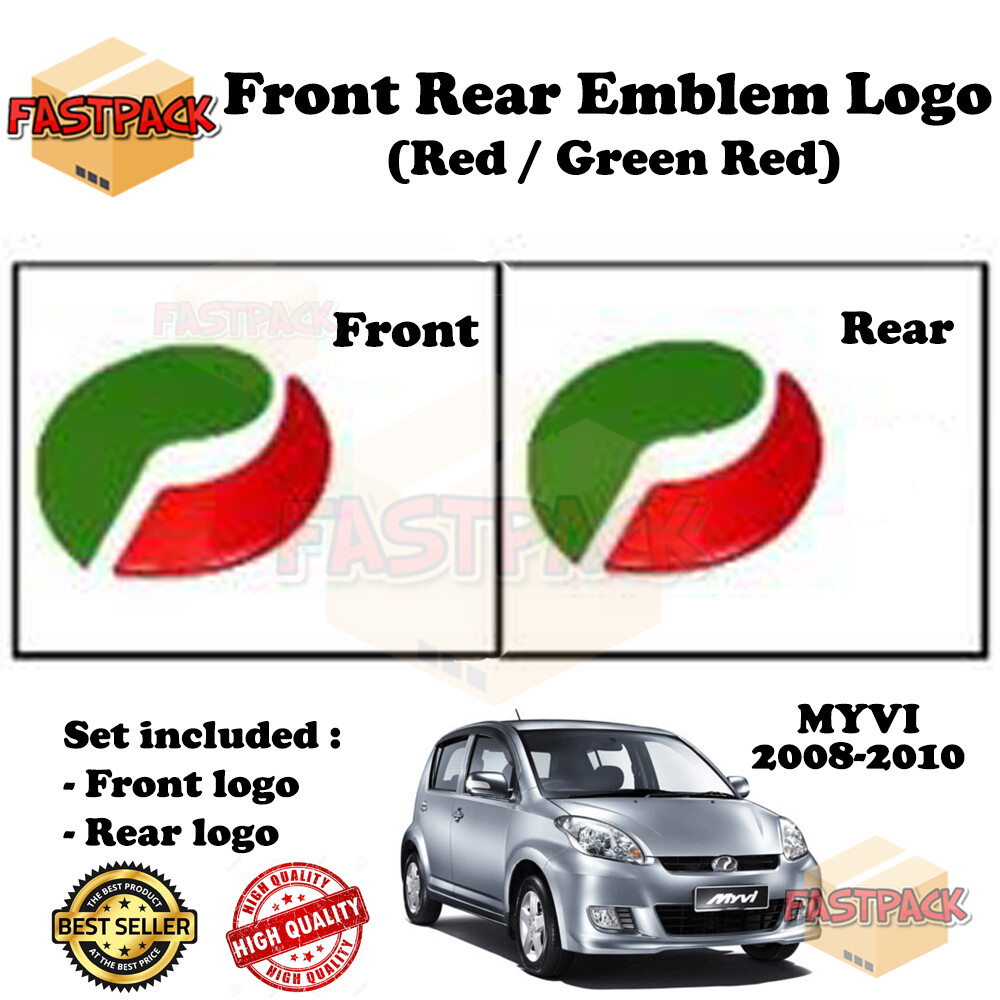 Broz Myvi 2008 2010 Green Red Front Rear Emblem Logo Lazada