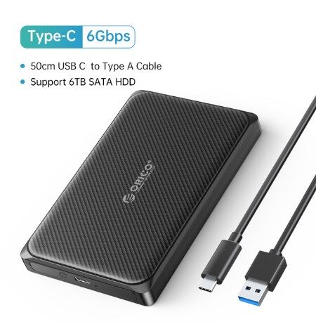 ORICO Hộp Đựng Ổ Cứng 2.5 Inch SATA Sang USB 3.0/Type-C Ổ Cứng Gắn Ngoài USB3.0 MicroB Hộp Đựng SSD 