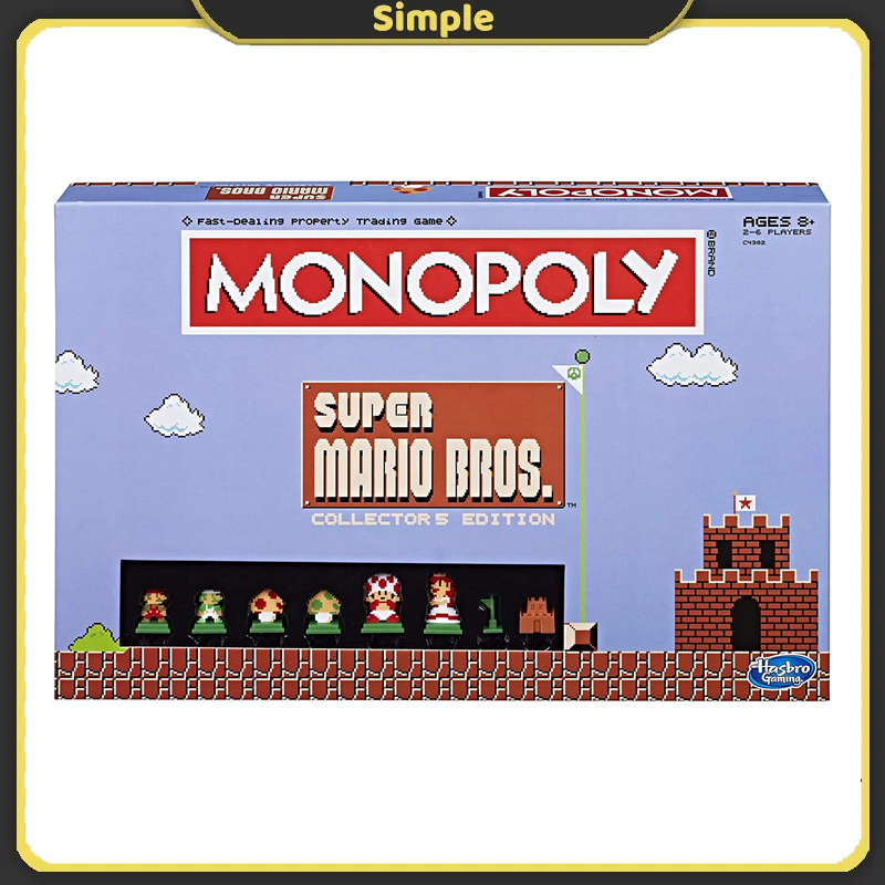 Monopoly anh em super mario collector's edition trò chơi với bàn cờ cho trò chơi tiệc tùng gia đình