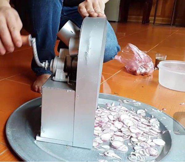 Máy bào hành tỏimáy cắt lát hành tỏi bằng tay siêu nhanhmáy thái hành
