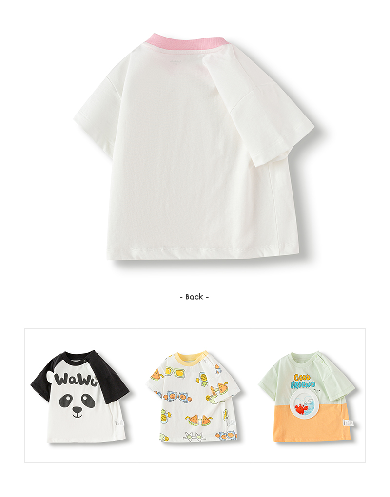 balabala Baby T Shirt Children Top Girl Clothing Boy Short Sleeve 2025 New Spring Summer Sweet Trendy · v8