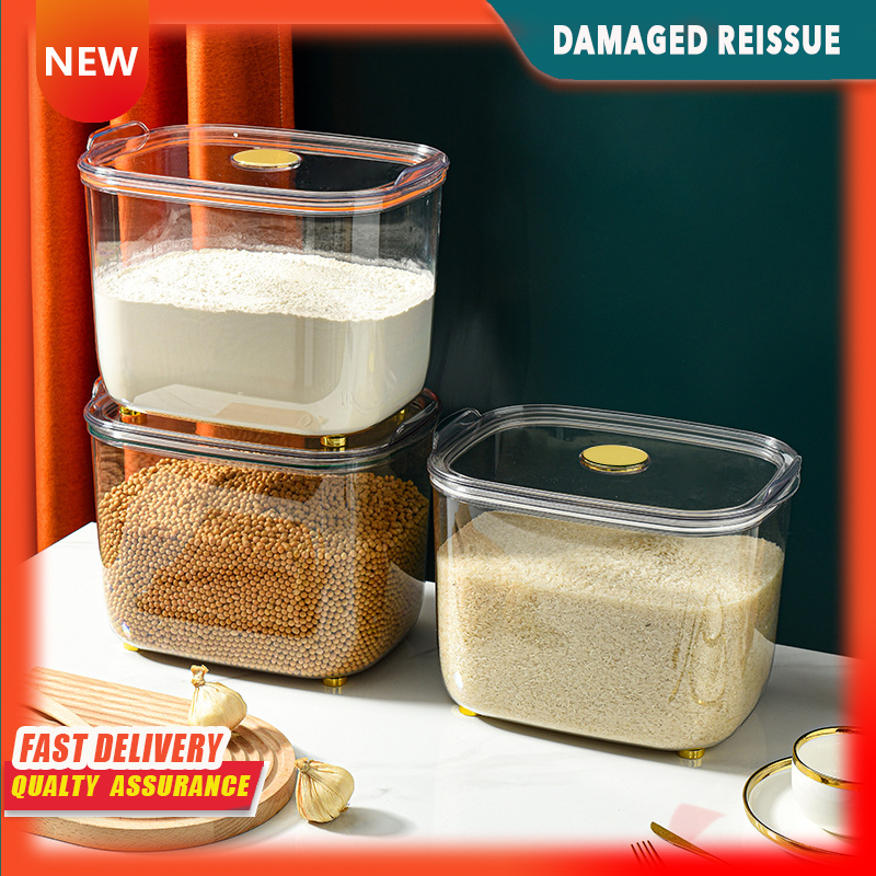 Gambar Insect proof Moisture proof Sealed Rice Bucket Rice Tank Rice Flour Storage Tank Storage Box Large capacity Storage Box