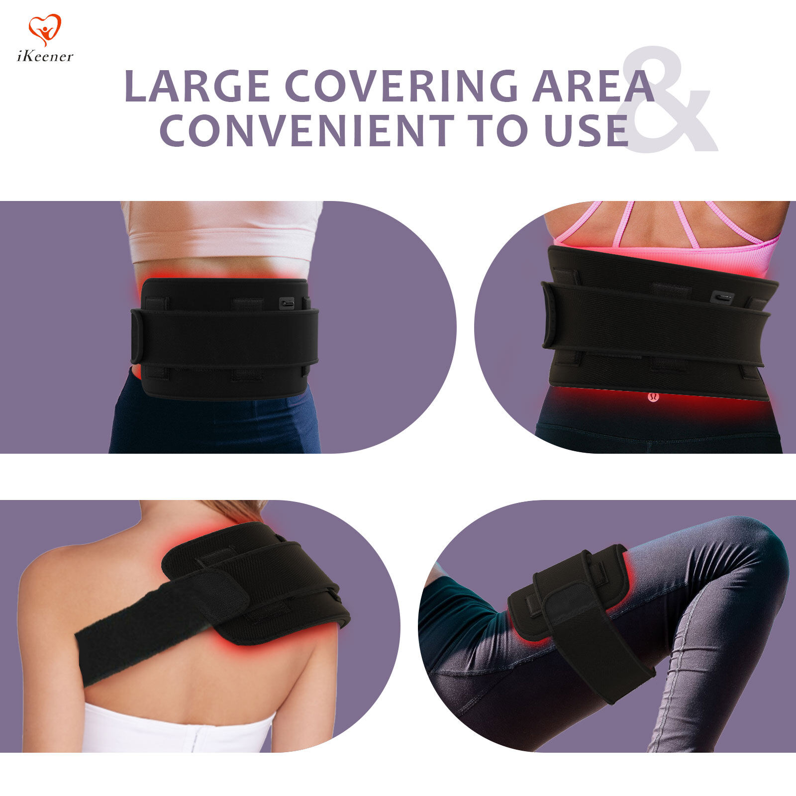 iKeener Red & Near Infrared Light Therapy Belt with Pulse Mode, Light Therapy Device for Body Pain Relief Wearable Therapy Light Wrap with Timer for Back Joint Muscle Pain ราคา 3,900 บาท*ส่งฟรี