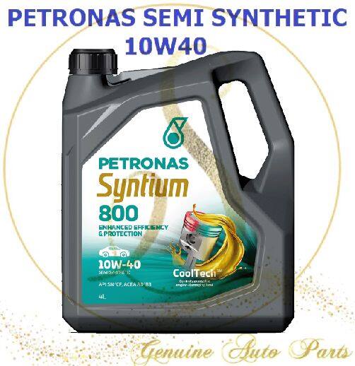 Original Petronas Syntium 800 10W40 SN/CF Semi Synthetic Engine Oil 4L 10W-40