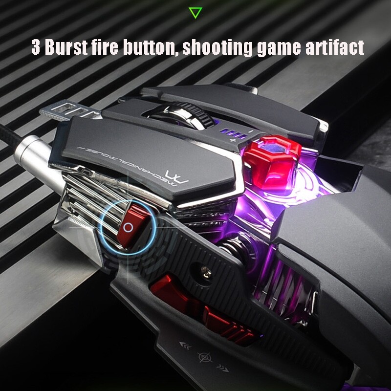 Chuột Chơi Game Inphic PG6 9 Phím Độ Nét Macro USB Có Dây Phát Sáng, Chiều Dài Cáp: 1.8 M