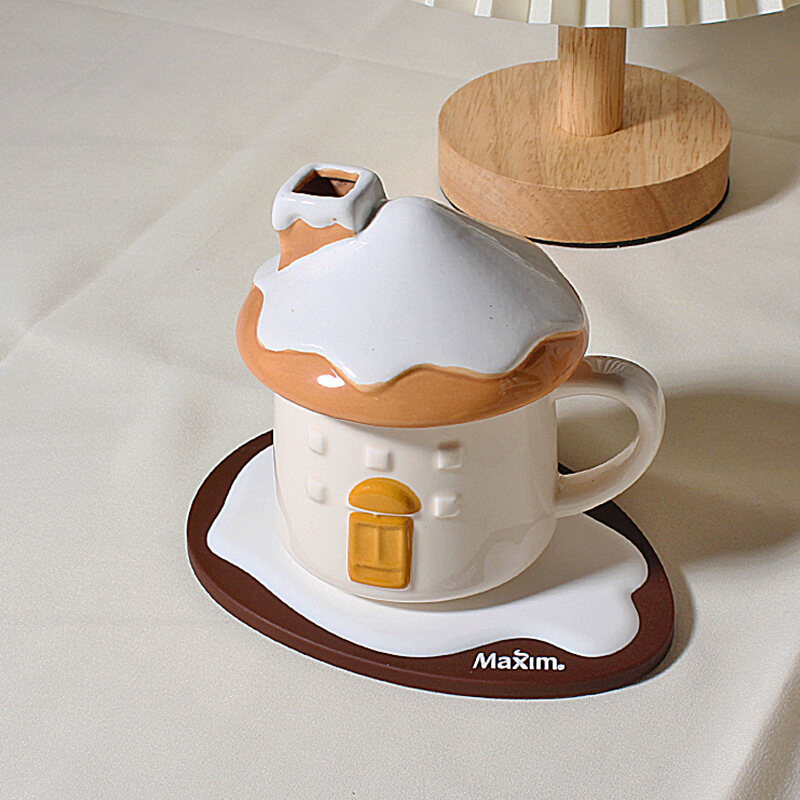 Gambar High value Mug Ins Style Cute Girly Heart Personality Ceramic Cup Home Creative Water Cup