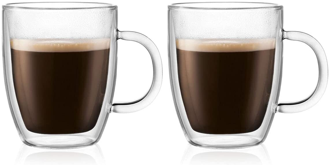 bodum bistro 5oz 2pk double wall espresso mugs