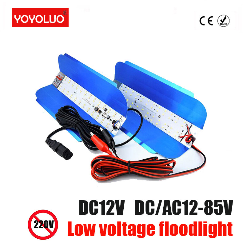Dc12v Đèn pha LED điện áp thấp ngoài trời DC12-85V 50 Wát Clip Đèn pha ngoài trời đèn cây cho thị trường ban đêm chiếu sáng