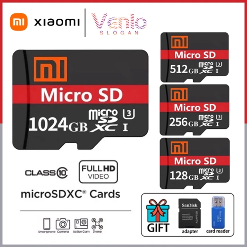 การ์ด SD Xiaomi,ไมโครการ์ด,การ์ดความจำ,การ์ดความจำ,แฟลชการ์ดความจำ,การ์ดความจำ TF,การ์ดความจำ,1 Tb/ 1024GB/512GB/256GB/64GB/32GB/16GB/8GB ต้นฉบับความเร็วสูง
