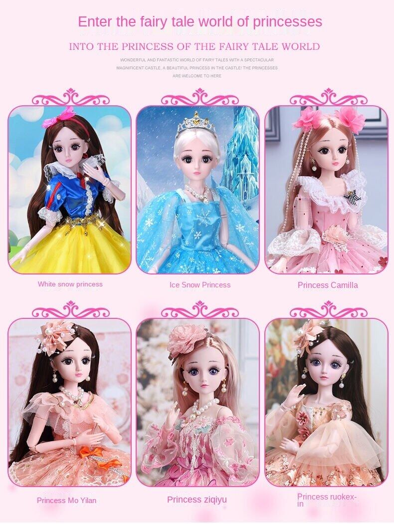 60cm yangyitian Barbie doll queen Princess set single children and girls dressing toys birthday gift