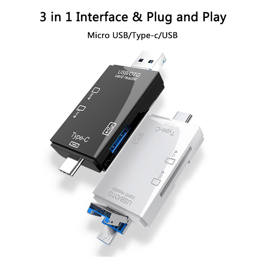 Đầu đọc thẻ micro sd otg usb 2.0 cho bộ chuyển đổi thẻ nhớ micro usb ổ đĩa flash type c đầu đọc tf/sd tốc độ cao thông minh