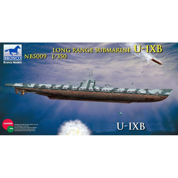 Bronco nb5009 1/350 Đức tầm xa tàu ngầm u-ixb Bộ mô hình Bộ đồ chơi xây dựng