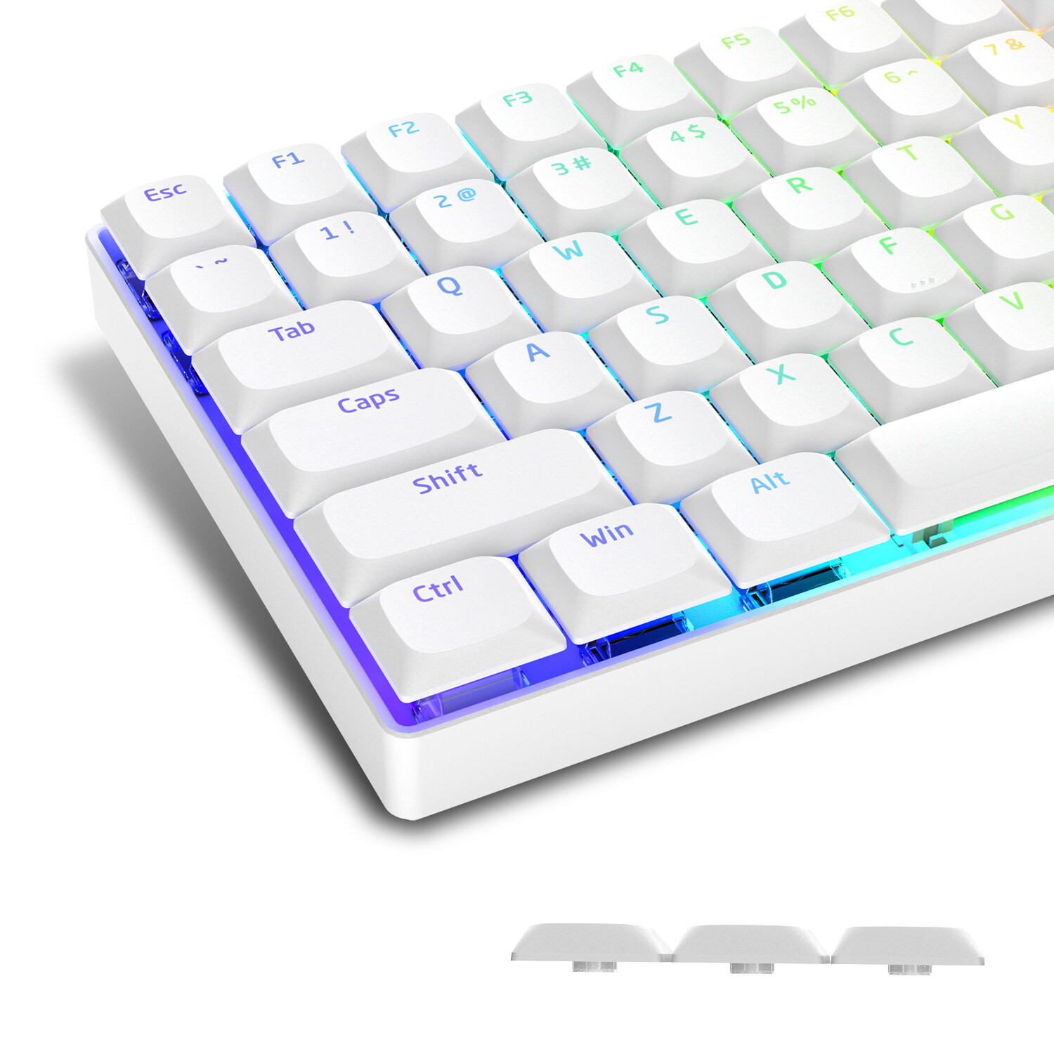 Womier 118 thả thấp chìa khóa Keycap Trắng PBT Backlit Keycap cho 60% 65% 75% 100% Cherry Gateron công tắc MX Bàn phím cơ