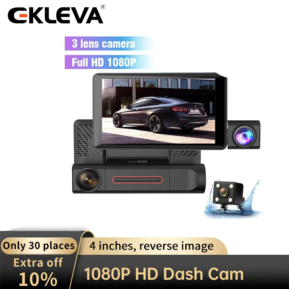 EKLEVA Dash Cam For Car 1080P HD Night Vision Dash Cam 3 Camera Reverse Image Dashcam 24H Parking Monitor dvr 170 Camera For Car Giá 624,187 Đồng*Miễn phí vận chuyển