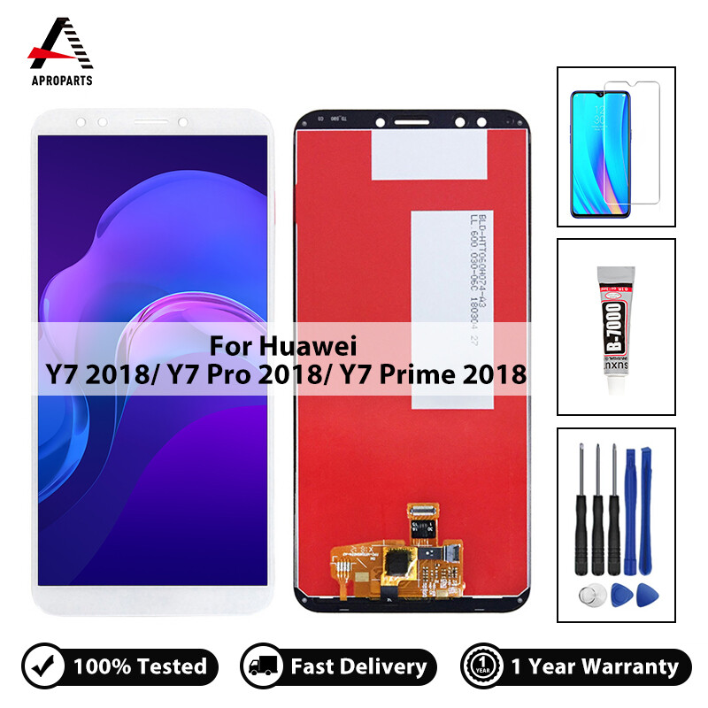 Màn hình cảm ứng màn hình lcd chính hãng dành cho huawei y7 2018 y7 pro 2018 dành cho huawei y7 prime 2018 lcd 100% đã thử nghiệm linh kiện thay thế không có điểm ảnh chết + dụng cụ