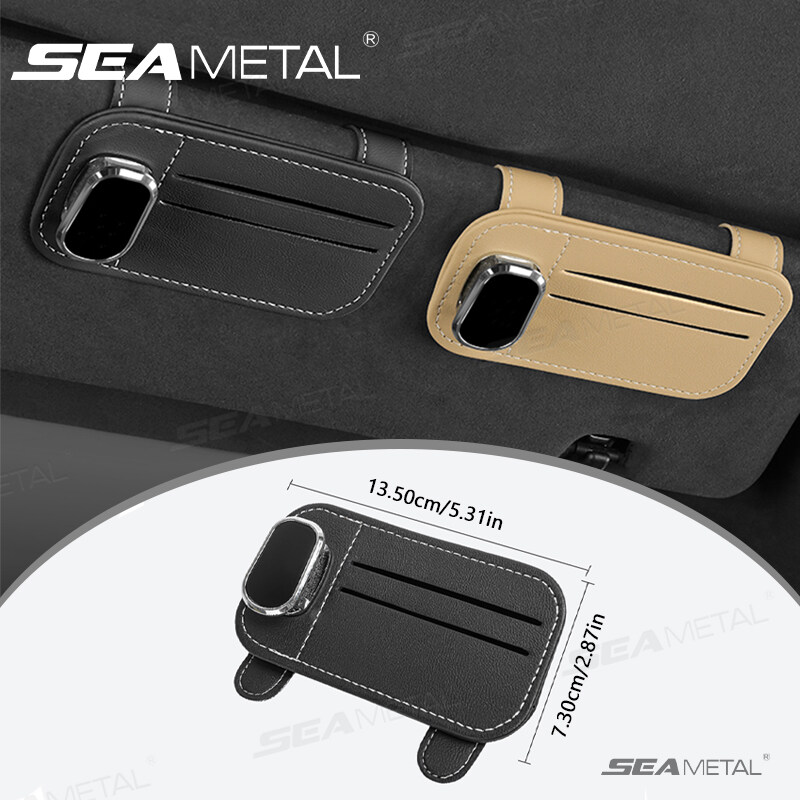 SEAMETAL Car Sunglasses Clip Card Holder Universal Anti-scratch Car Sun Visor Organizer Portable Car Eyeglasses Holder ราคา 189 บาท*ส่งฟรี