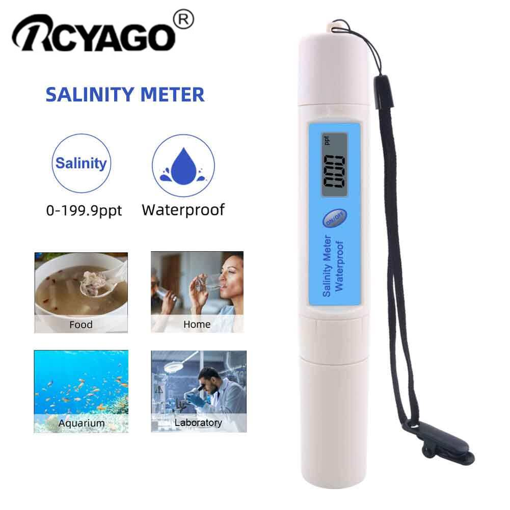 Rcyago kỹ thuật số độ mặn Meter độ mặn nhiệt độ Bút thử chất lượng nước Đo Độ MặN