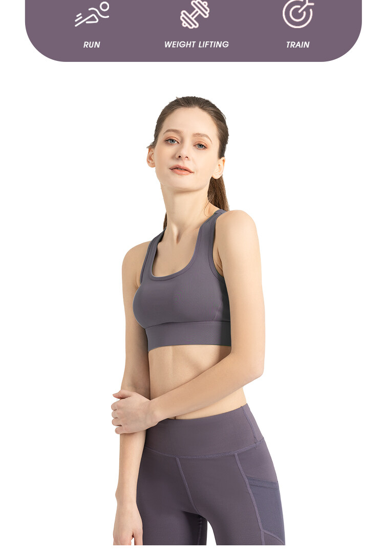 SUPERFLOWER Women's Breathable Sports Bra Absorb Sweat Shockproof Padded Athletic Gym Running Fiess Yoga Tops_voghion.com