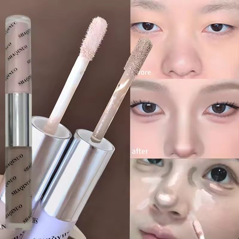 【Cảm giác Nắng Hoàn hảo】 que trang điểm làm sáng viền mũi hai đầu màu nâu xám chống thấm tự nhiên tạo khối cho mặt trang điểm làm sáng