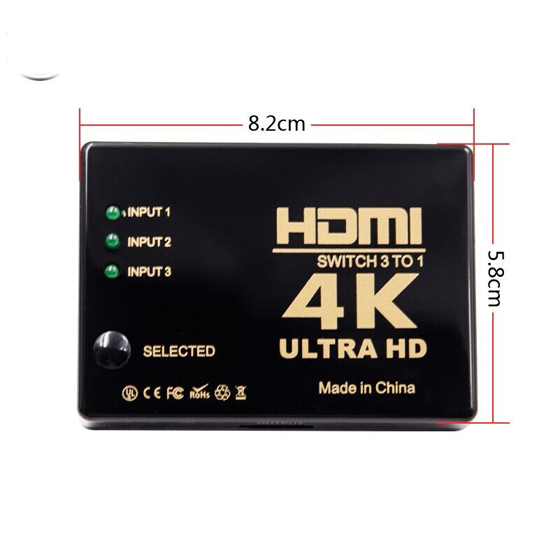 Bộ Chuyển Đổi HDMI 3 Cổng 4K X 2K 1080P Cho HDTV Xbox PS3 4 Ultra HD Bộ Chọn Công Tắc HDMI 3 Trong 1 Bộ Chia HDMI Cho Máy Chiếu Đa Phương Tiện 2