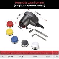 HIFESON Multipurpose Handheld Air Hammer Pneumatic Palm Hammer Palm Treasure Sheet Metal Tire Repair Pushpin Foam Nail