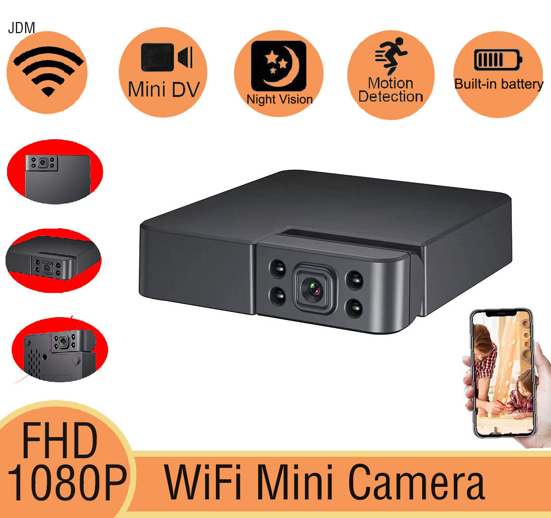 JDM Camera Mini Camera Giấu Kín 1080P | Camera Trông Trẻ Nhỏ Gọn HD Với Tầm Nhìn Ban Đêm Và Phát Hiệ