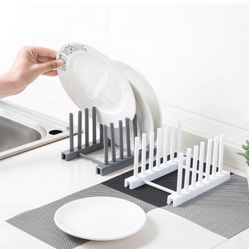 Gambar Pot Lid Stand Rack Spoon Plate Holder Shelf Cooking Dish Tray Pan Cover Kitchen Place Accessories Home Storage Organizer Supply