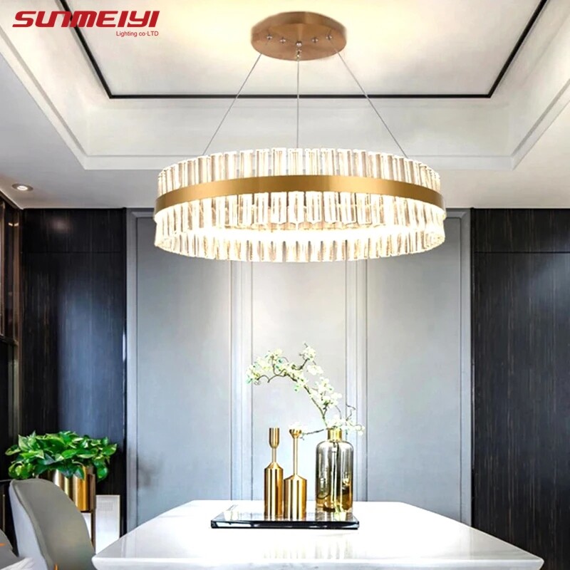 TRAZOS Modern luxury led chandelier bedroom living room lighting hotel apartment dining room crystal lamp ceiling ceiling chandelier ราคา 7,607 บาท*ส่งฟรี