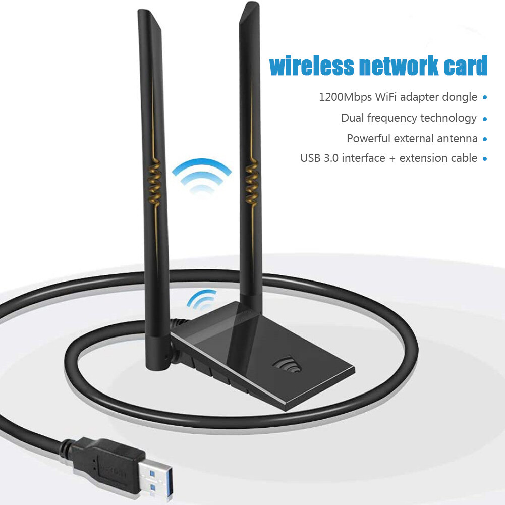 Bộ Chuyển Đổi WiFi USB 3.0 Card Mạng Không Dây Băng Tần Kép AC1200 Đối
