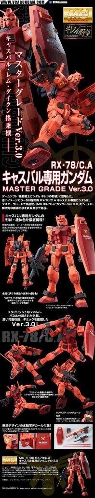 MG RX-78/C.A CASVALS GUNDAM VER 3.0 RX-78/C.A คาสวาล กันดั้ม