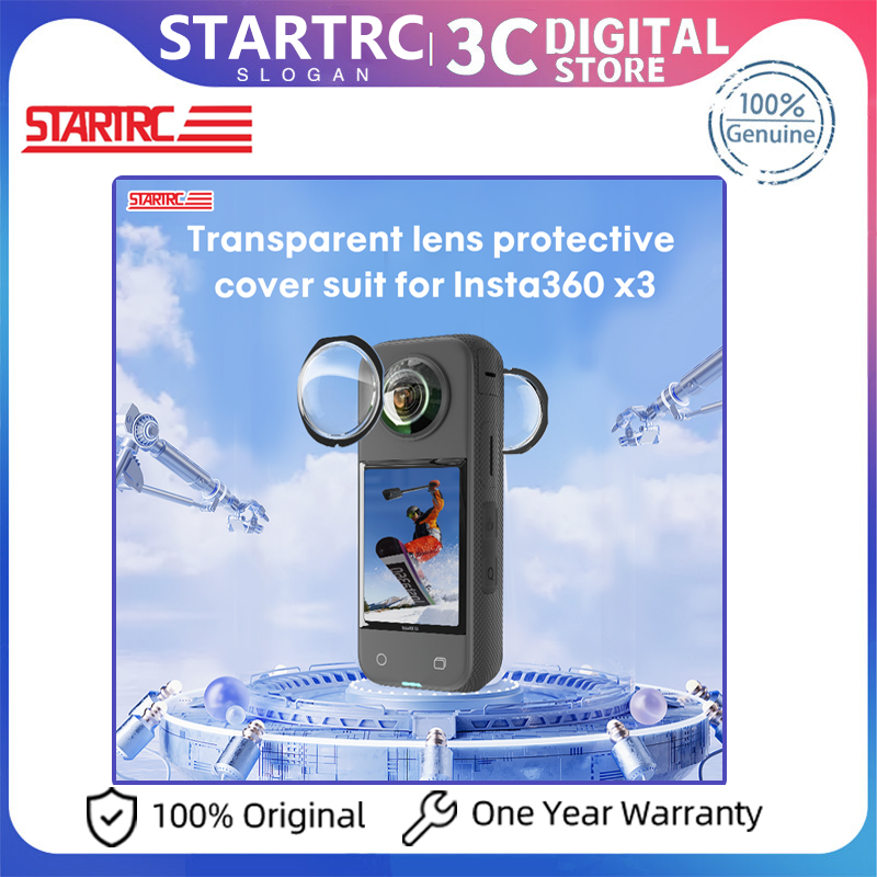 STARTRC Vỏ Bảo Vệ Ống Kính Toàn Cảnh Thích Hợp Cho Insta360 X3 Chống Va Đập Chống Trầy Xước Bảo Vệ Toàn Diện Máy Ảnh Thể Thao Phụ Kiện
