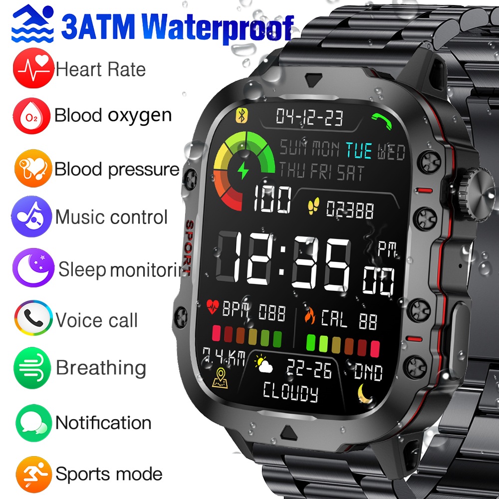 Ultra Smart Watch Blood Pressure Oxygen Monitoring Smartwatch For Men Women Bracelet Bluetooth Call Waterproof Breathing Exercise Sport Fitness Tracker ราคา 936 บาท*ส่งฟรี