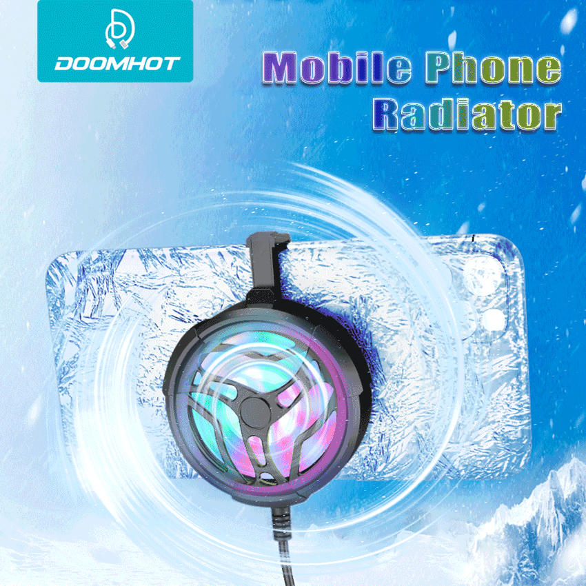 Doomhot quạt tản nhiệt cho điện thoại quạt tảng nhiệt gaming rgb quạt tản nhiệt điện thoại quạt tản nhiệt giá rẻ bộ tản nhiệt điện thoại di động chạy bằng usb đỡ tản nhiệt điện thoại di động thông dụng đế