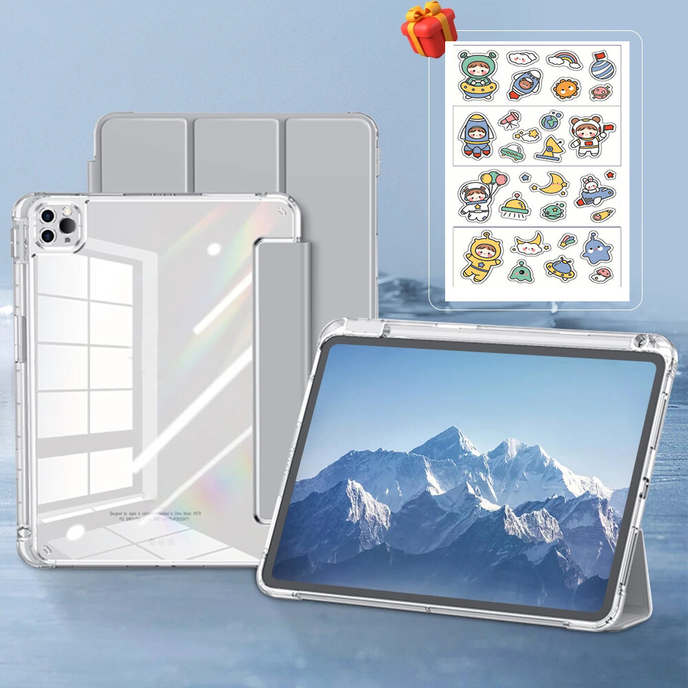 Acrylic Case For iPad Air 6 M2 Pro 11 M4 2024 10th Gen Pro 12.9 4th 5th 6th Pro 11 2nd 3rd 4th Air 4 5 10.9 iPad 10.2 7th 8th 9th 10.5 9.7 mini 6 7 Cover