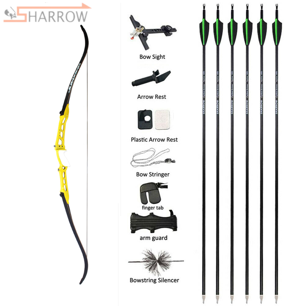 Junxingf158 68 "bộ mũi tên recurve gỡ xuống 18-40lbs thi đấu thực hành mục tiêu