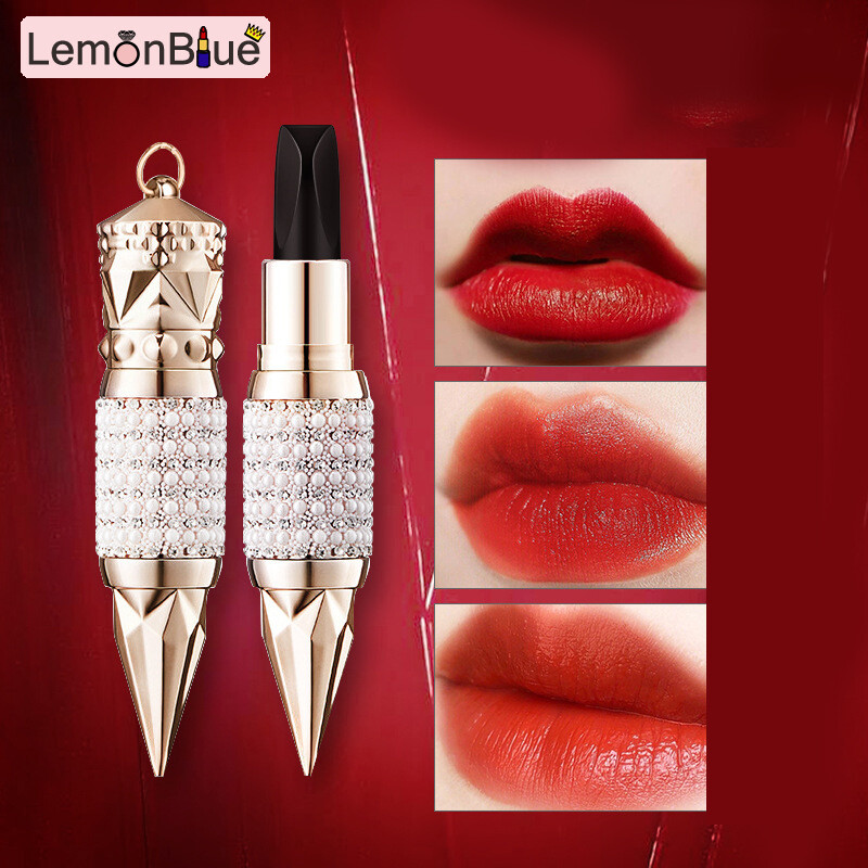 Gambar LemonBlue 3 Colors Lipstick Velvety Set Long Lasting Nonstick Cup Not Fade Makeup Cosmetic 3 Colors Long Lasting Nonstick Cup Not Fade Makeup Cosmetics Kit for Girl Women Lipstick Velvety Long Lasting Nonstick Cup Not Fade