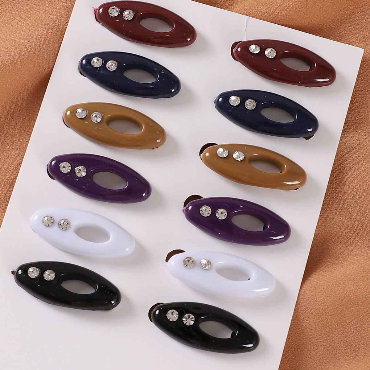 Jifang 1 Bộ nhựa thạch an toàn Pin Khăn trùm đầu hijab hồi giáo Clip pinless khóa hijab pins pw79