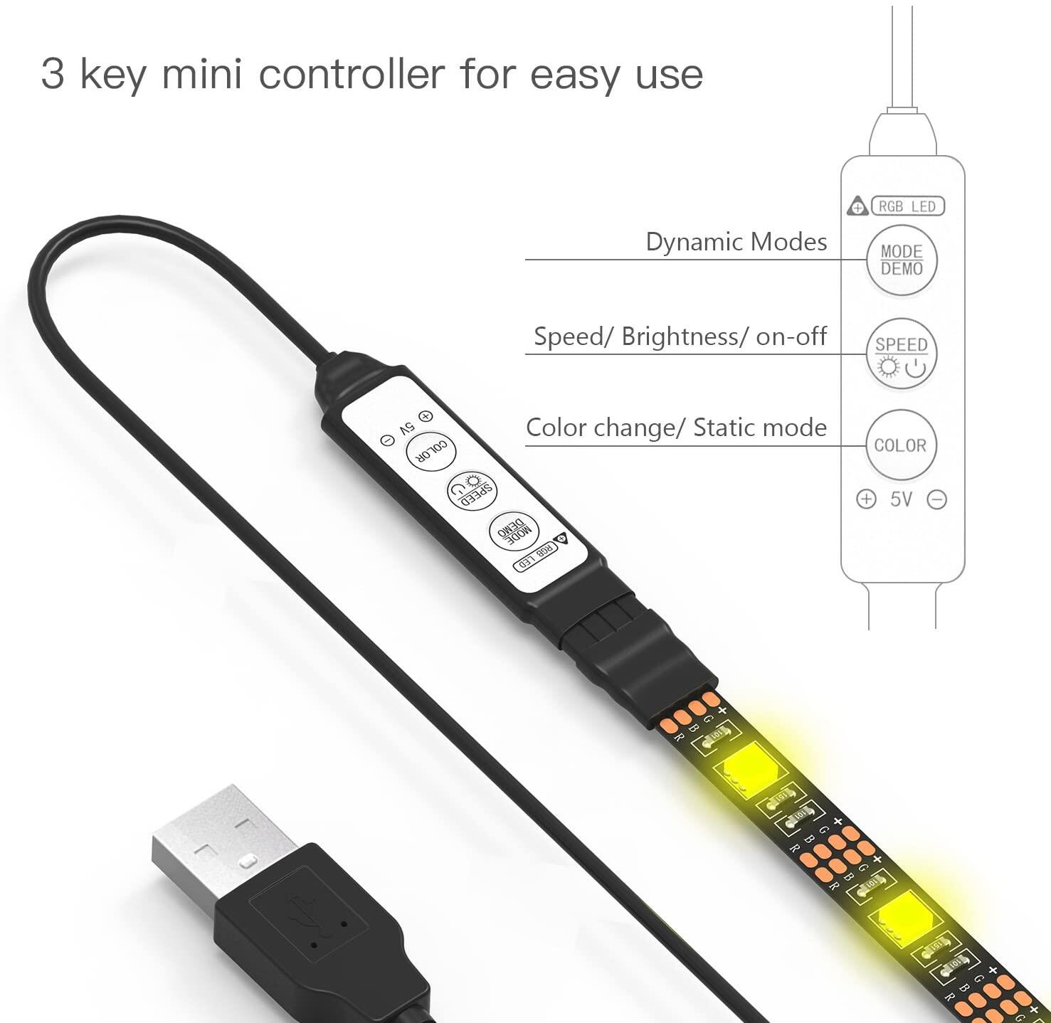 5v black pcb tv back light usb led strip light tape(2).jpg