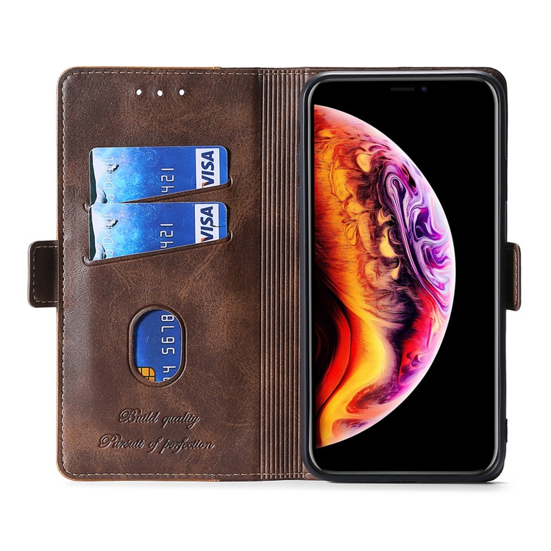 Luxury Quality Leather Flip Wallet Case For iPhone 11 Pro XS MAX X XR 8 ...