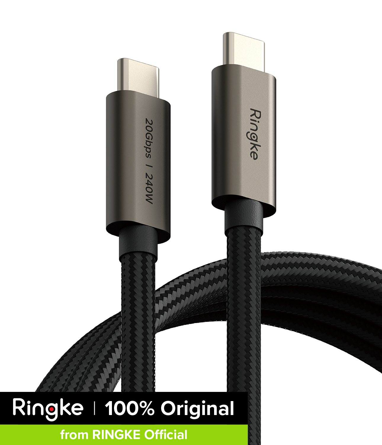 Ringke USB 3.2 Gen 2x2 USB-C cáp phổ Khả năng tương thích cáp tốc độ cao cho các thiết bị thông minh 1m 2m